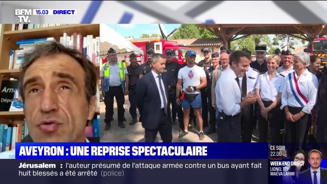Incendie dans l'Aveyron: l'orage qui s'est abattu dans le département est de nature à donner un gros ballon d'oxygène aux sapeurs-pompiers