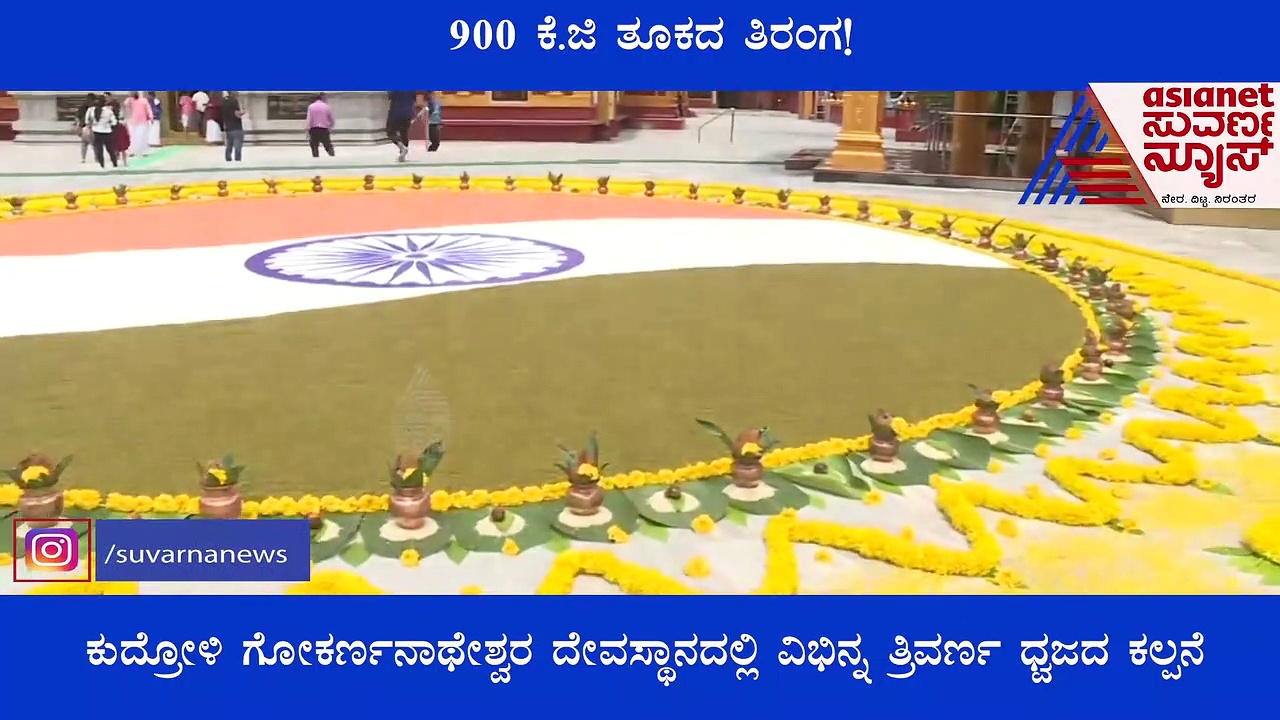 Mangaluru; 900 ಕೆ.ಜಿ ಧಾನ್ಯಗಳಲ್ಲಿ ಮೂಡಿಬಂದ ತ್ರಿವರ್ಣ ಧ್ವಜ