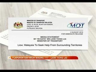 Flaperon sah milik Boeing 777