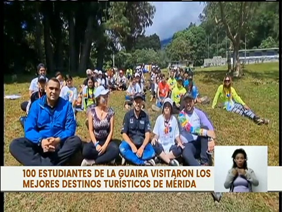Cien estudiantes guaireños con mejores promedios disfrutan vacaciones en Mérida