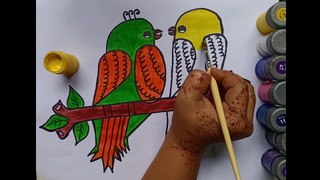 How To Draw Parrot With 2022 For Kids l Easy Parrot Drawing For Kids l Drawing Coloring Art
