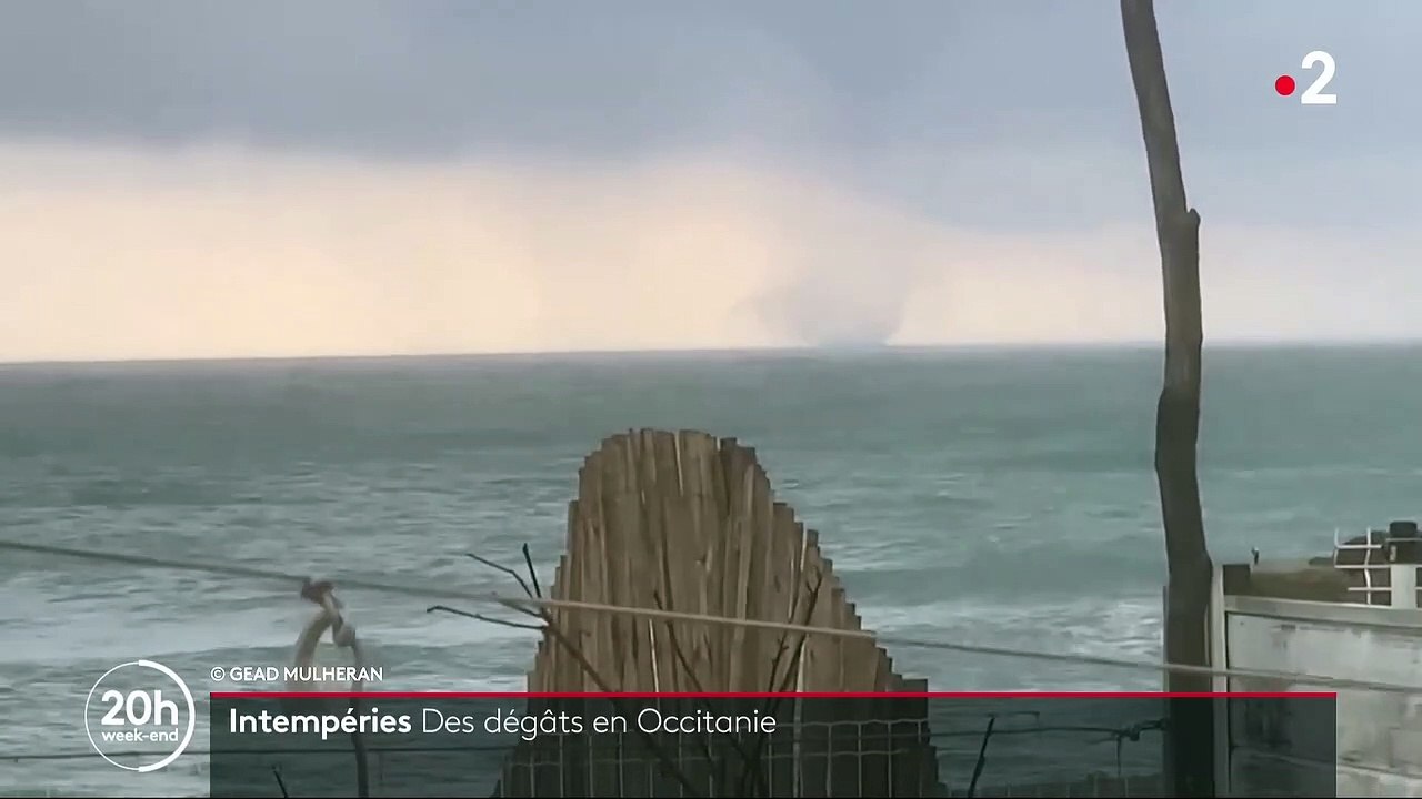Frontignan : Regardez les images de la trombe marine qui s'est transformée en tornade en arrivant sur la côte