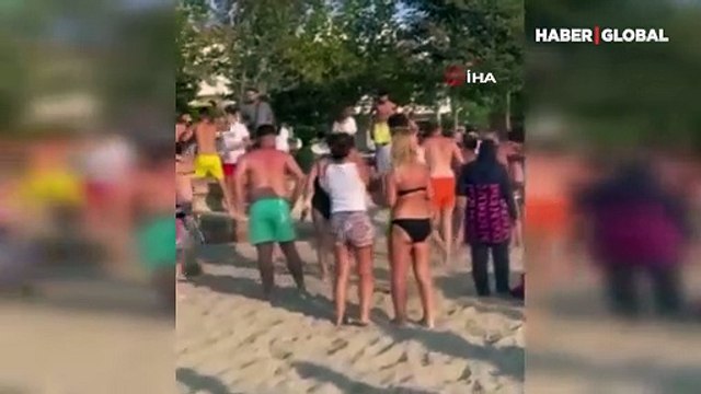 Kocaeli Kandıra sahilinde kavga! Yumruklar havada uçuştu