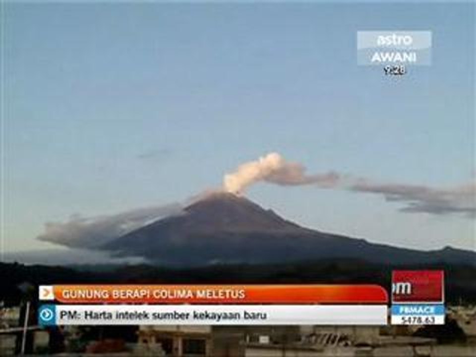 Gunung berapi Colima meletus