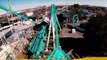 Carolina Cyclone Roller Coaster (Carowinds Theme Park - Charlotte, North Carolina) - Roller Coaster POV Video - Front Row - Classic Arrow Coaster