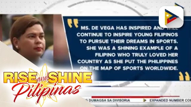 VP Sara Duterte, nagpaabot ng pakikiramay sa pamilya ni Filipina Sprint Legend Lydia De Vega