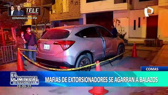 Comas: Mafias de extorsionadores se enfrentaron a balazos durante una persecución