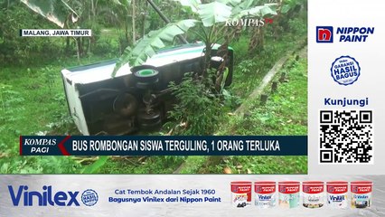 Kecelakaan Bus Pariwisata Bawa Rombongan Siswa Terperosok ke Tebing di Malang