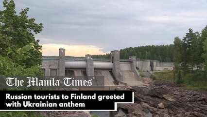 Russian tourists to Finland greeted with Ukrainian anthem