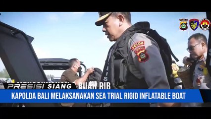 Kapolda Bali Melaksanakan Sea Trial Rigid Inflatable Boat