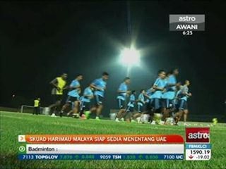 Skuad Harimau Malaya siap sedia menentang UAE