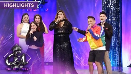Jhong and Vhong help Miss Q&A Valeria to stand | Miss Q and A: Kween of the Multibeks