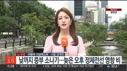 [날씨] 광복절 정체전선 재활성화…밤부터 중부 곳곳 집중호우