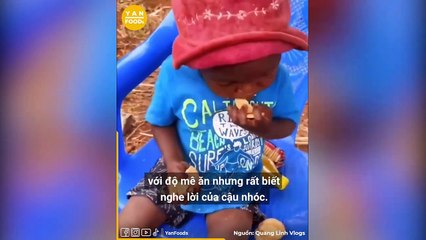 Lôi Con mê ăn nhưng rất ngoan ngoãn: Đợi chú Quang Linh cho mới dám
