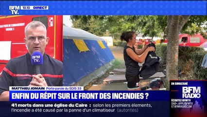 La pluie tombée ces dernières 24 heures "ne permet en aucun cas d'éteindre complètement l'incendie", confie le porte-parole du SDIS 33