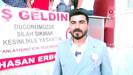 Aşiret düğününde ''helal olsun size'' dedirten pankart