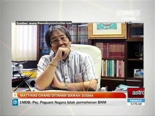Matthias Chang ditahan di bawah Sosma