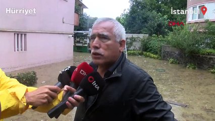 Sarıyer'de evleri su bastı; mahsur kalan 3 kişi kurtarıldı