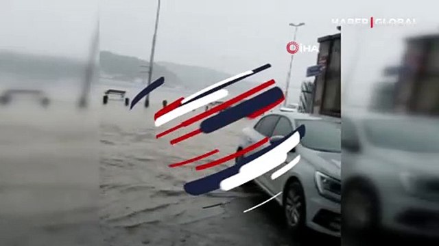 Sarıyer'de kara ile deniz böyle birleşti