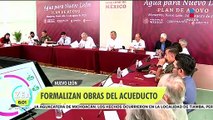 López Obrador y Samuel García firman acuerdo para la construcción de un acueducto