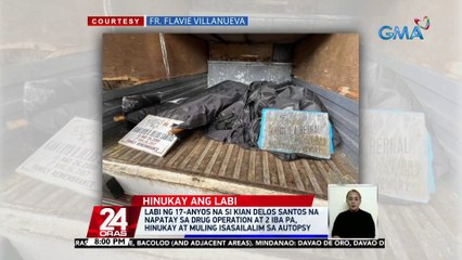 Labi ng 17-anyos na si Kian Delos Santos na napatay sa drug operation at 2 iba pa, hinukay at muling isasailalim sa autopsy | 24 Oras