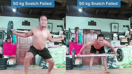 'Weightlifter's 50 KG snatch attempt ends on a DISAPPOINTING note '