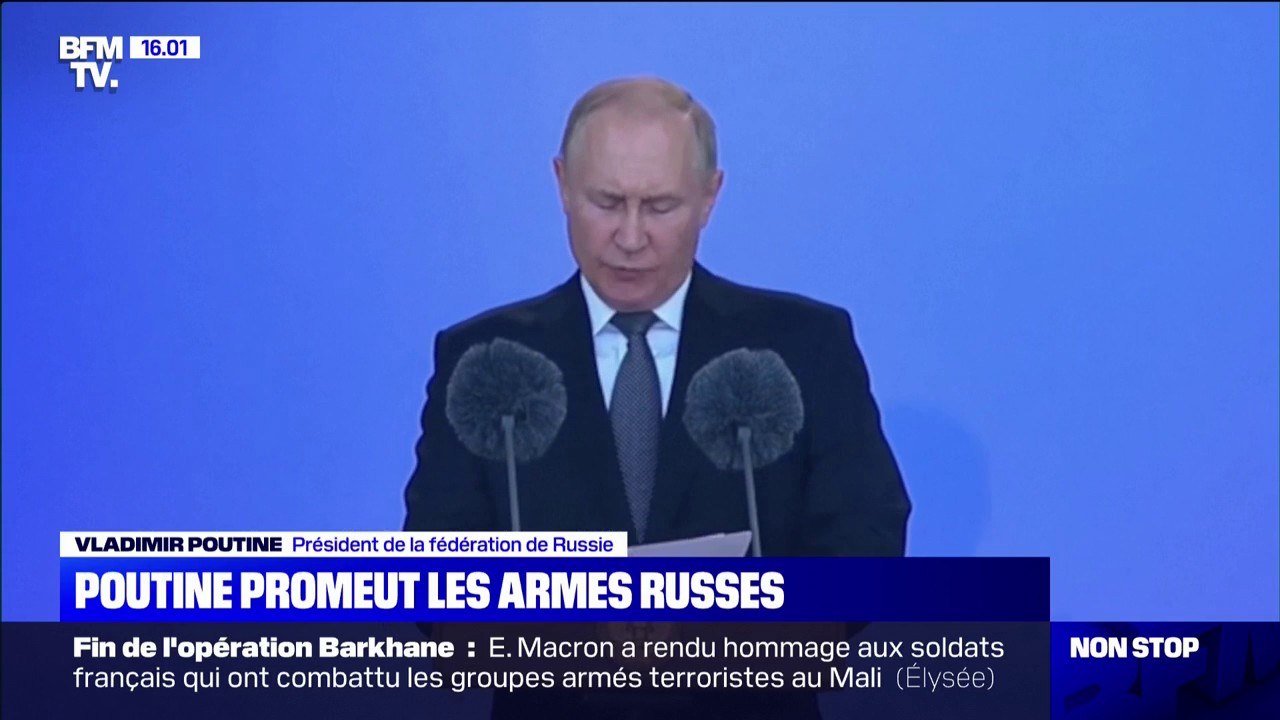 La Russie a "l'intention de développer des coopérations internationales en matière d'armement", annonce Vladimir Poutine