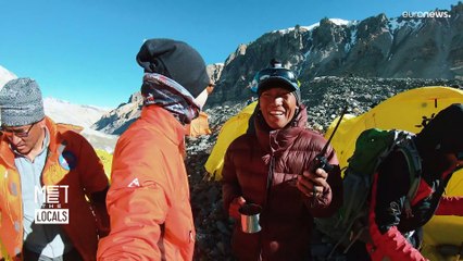 Dolores Al Shelleh, die erste jordanische Frau, auf dem Mount Everest