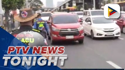 Hundreds of motorists accosted in EDSA-Estrella during the first day implementation of the expanded number coding scheme