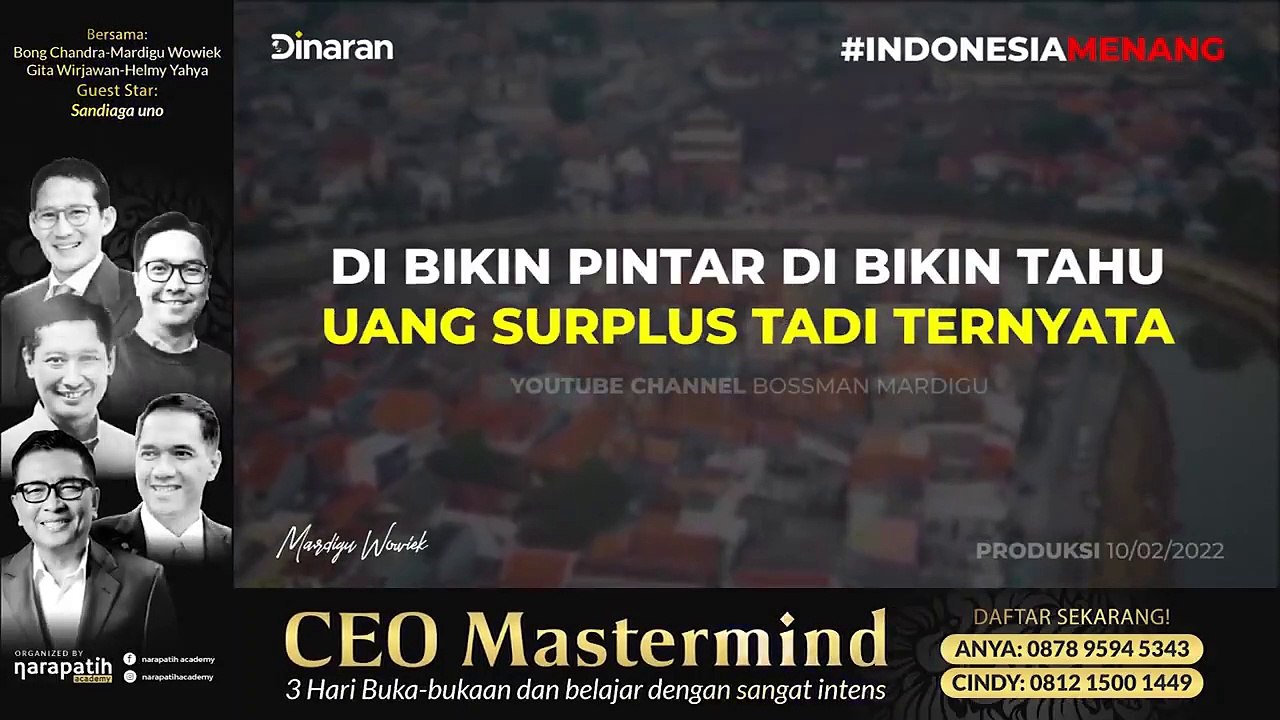 HEBAT!! BERDAGANG KELAS TINGGI, PAKAI ATAS NAMA NEGARA!! TRASAKSI MUDAH LANCAR!! - Mardigu Wowiek