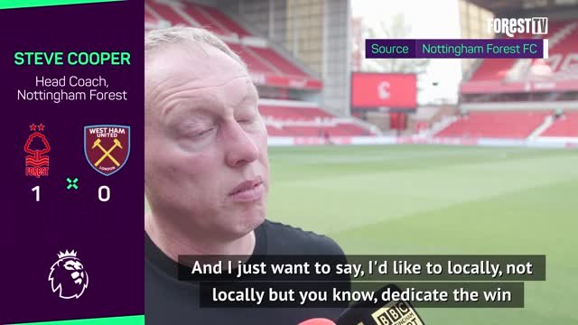 Cooper dedicates first EPL win to Forest fans