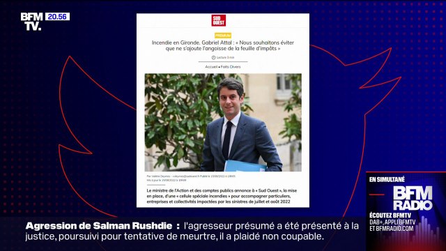 Gabriel Attal annonce la mise en place d'une cellule spéciale incendies