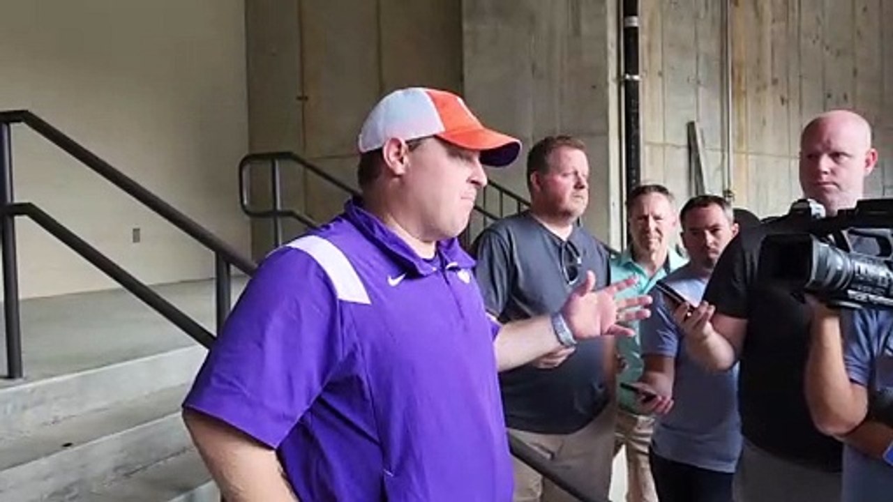 Wes Goodwin talks to the media