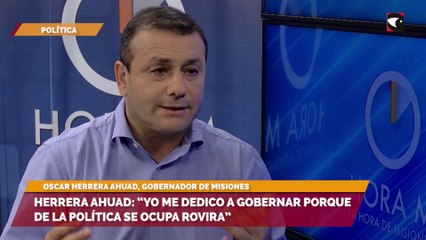 Herrera Ahuad: “Yo me dedico a gobernar porque de la política se ocupa Rovira”