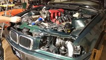 Pulling the engine out of the LS Swapped Twin Turbo E36 to Inspect the Damage! (NOT GOOD)
