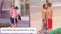 Em um relacionamento aberto, Jesuíta Barbosa curte praia com novo affair. Fotos!