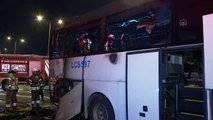 Balıkesir gündem haberleri | Kuzey Marmara Otoyolu'nda servis minibüsü yandı