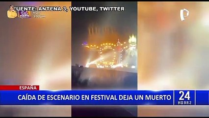 España: Escenario de festival se derrumba y deja varios heridos y un fallecido