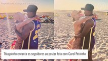 Thiaguinho derrete os seguidores ao postar fotos com Carol Peixinho de viagem romântica pelo Ceará. Confira!