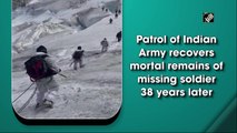 Indian Army recovers mortal remains of missing soldier 38 years later