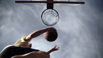 low angle view of a man playing basketball
