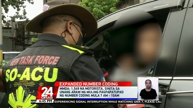 MMDA: 1,549 na motorista, sinita sa unang araw ng muling pagpapatupad ng number coding mula 7am - 10am | 24 Oras