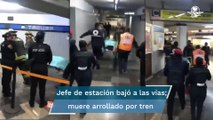 Jefe de estación del Metro baja a ver las vías y muere arrollado por un tren