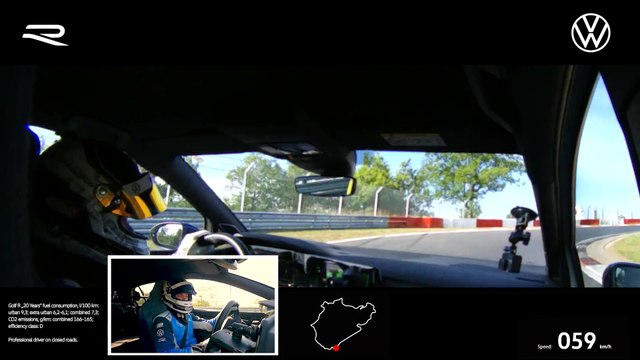 The Volkswagen Golf R “20 Years” is the fastest Volkswagen R ever on the Nürburgring-Nordschleife - Onboard lap