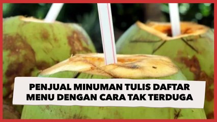 Bikin Ngakak, Viral Penjual Minuman Tulis Daftar Menu dengan Cara Tak Terduga