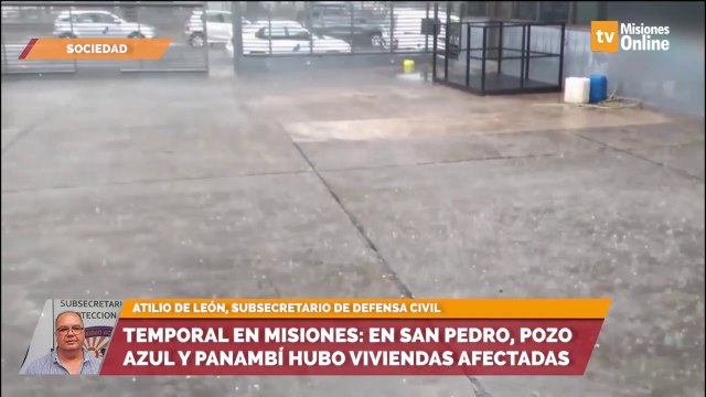 Temporal en Misiones en San Pedro, Pozo Azul y Panambí hubo viviendas afectadas