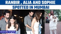 Ranbir Kapoor, Alia  and Sophie choudhary spotted in Mumbai | Oneindia News