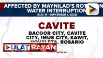 Maynilad, nagpatupad ng water service interruption sa ilang lugar sa NCR at Cavite