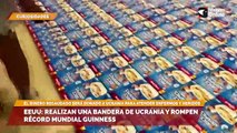 EEUU: realizan una bandera de ucrania y rompen récord mundial Guinness