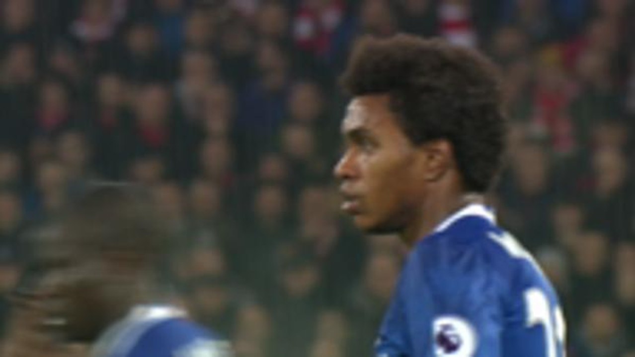 Goal D Luiz Moreira Marinho (24) Liverpool 0 - 1 Chelsea